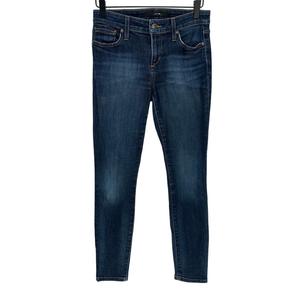 Joes Jeans Womens 25 Skinny Ankle Dark Wash Blue Mid Rise Denim Stretch Western